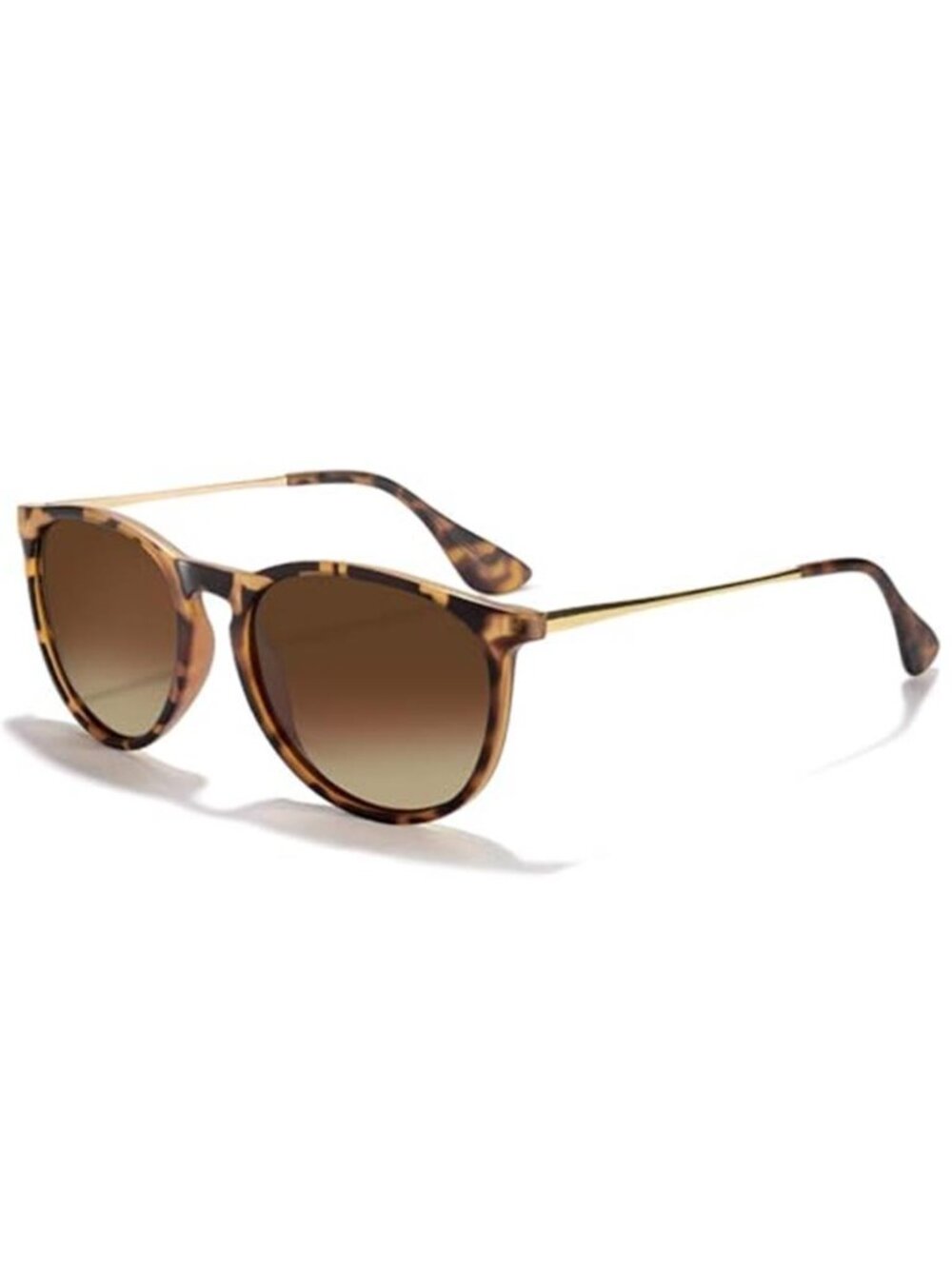 Retro Round Polarized Sunglasses Unisex UV400 Vintage Thin Frame Driving Glasses